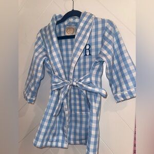 The Beaufort Bonnet Company TBBC Gingham Robe Embroidery R Size:4T